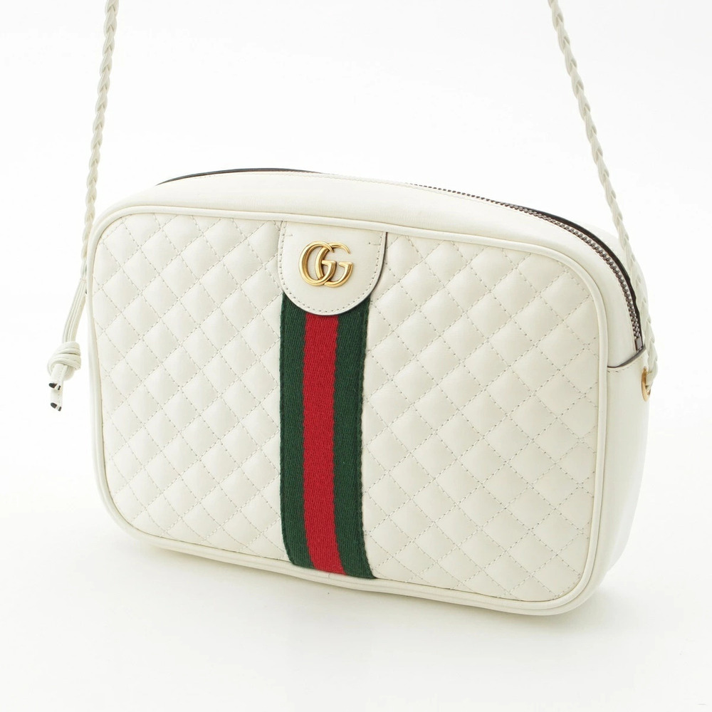 Gucci GG Marmont Sherry Quilted Leather Shoulder Bag White - Picture 2 of 8